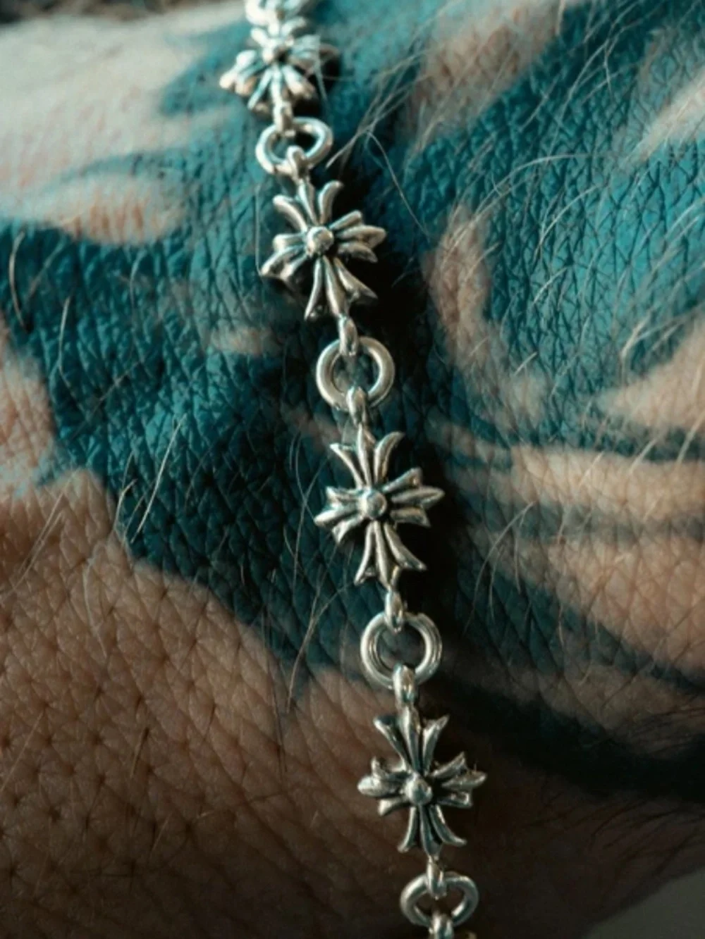 Chrome Hearts Tiny E Ch Plus Silver Bracelet